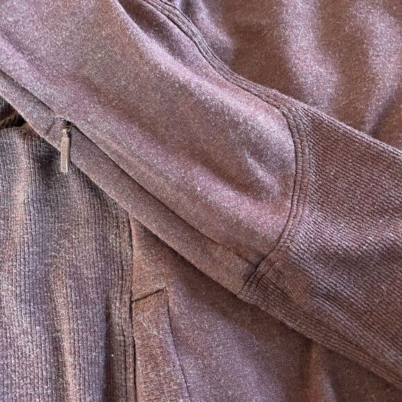 Athleta Balance Midi Sweater Dress Women M Brown Pockets #599867 $89 - Picture 5 of 12